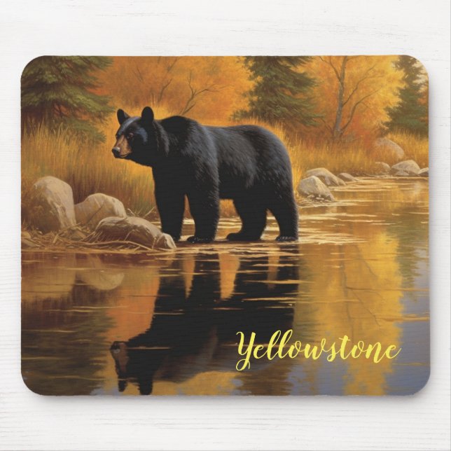 Maus Pad-Yellowstone-Bär Mousepad (Vorne)