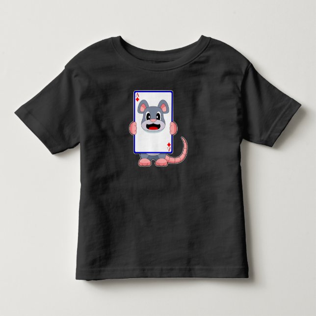 Maus-Poker-Poker-Karten Kleinkind T-shirt (Vorderseite)