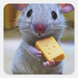 Maus Quadratischer Aufkleber