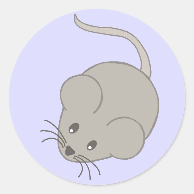 Maus Runder Aufkleber (Vorderseite)
