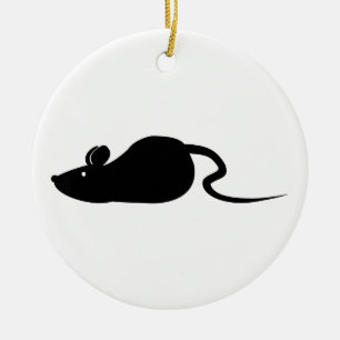 Maus-Silhouette Keramikornament
