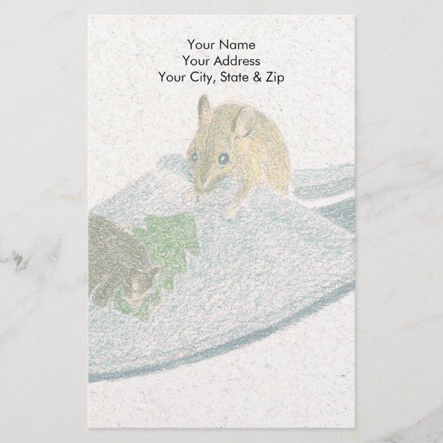 Maus Slipper Briefpapier (Vorderseite)