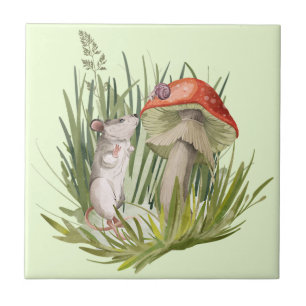 Maus spricht über Wasserfarbenkunst Fliese