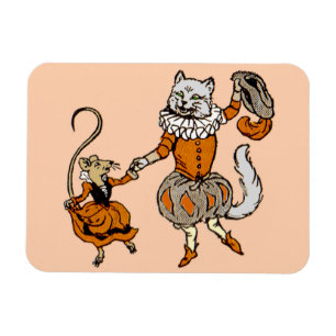 Maus tanzen mit Katze Magnet