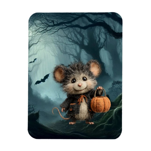 Maus-Trick oder Treater Halloween Magnet (Vertikal)