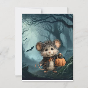 Maus-Trick oder Treater Halloween Postkarte