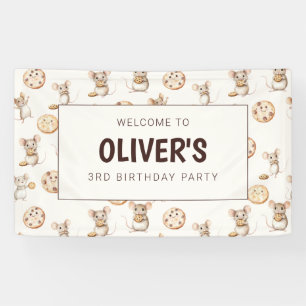 Maus und Cookie Geburtstagsparty Banner