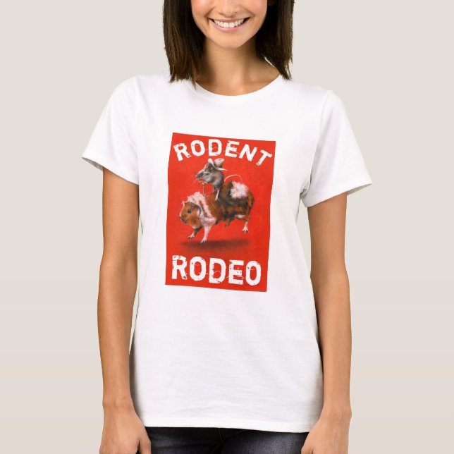 Maus und Guinea Mädchen Rodeo T - Shirt (Vorderseite)