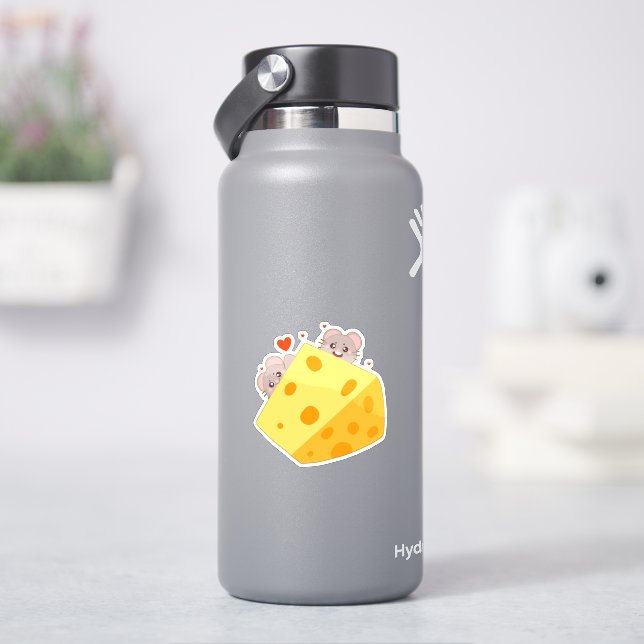 Maus und Käse Aufkleber (HydroFlask)