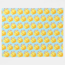 Maus und Käse Fleecedecke