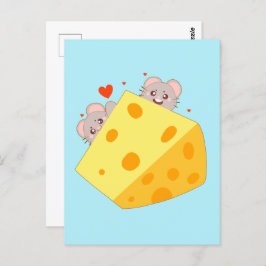 Maus und Käse Postkarte