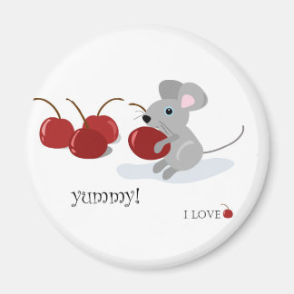 Maus und Kirsche Magnet