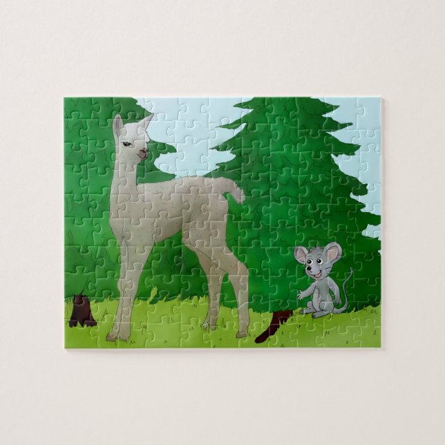 Maus und Lama Puzzel (Horizontal)