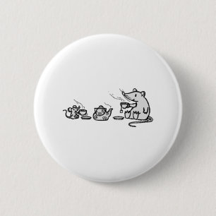Maus und Ratte haben einen Aufkleber für ein Party Button