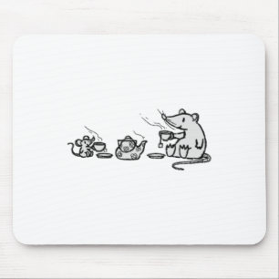 Maus und Ratte haben einen Aufkleber für ein Party Mousepad