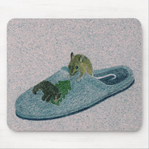 Maus und Slipper Mousepad