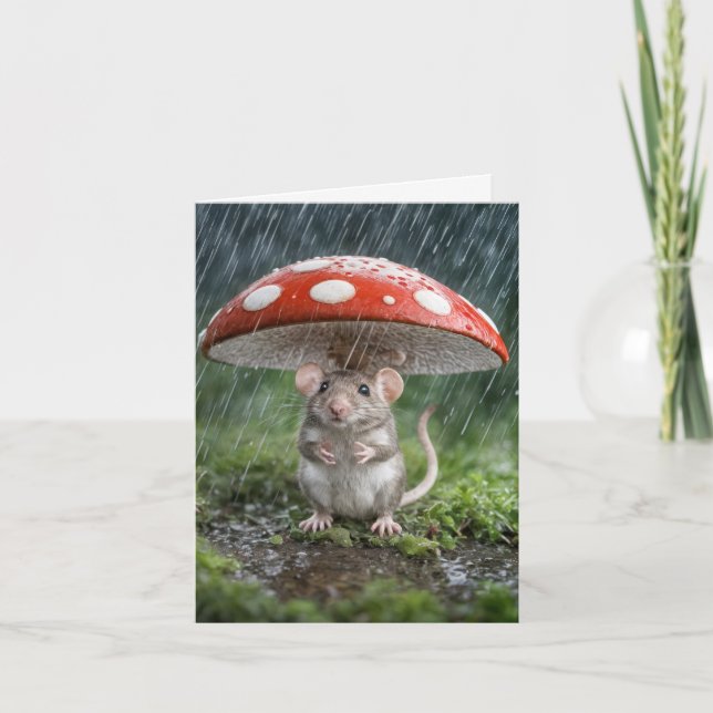 Maus unter einem Pilz (Vorderseite)