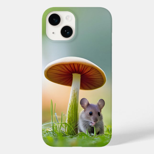 Maus unter einem Pilz Case-Mate iPhone 14 Hülle (Rückseite)
