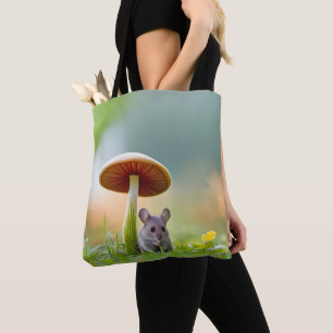 Maus unter einem Pilz Tasche