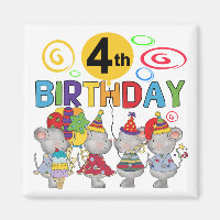 Mäuse 4. Geburtstag T - Shirt und Geschenke