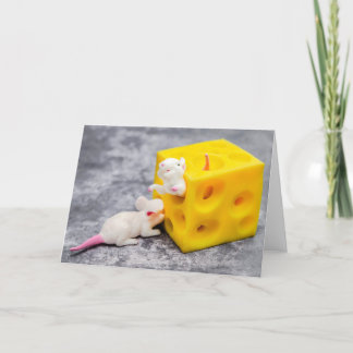 Mäuse auf Käse-lustiger Spielwaren-Gruß-Karte Karte