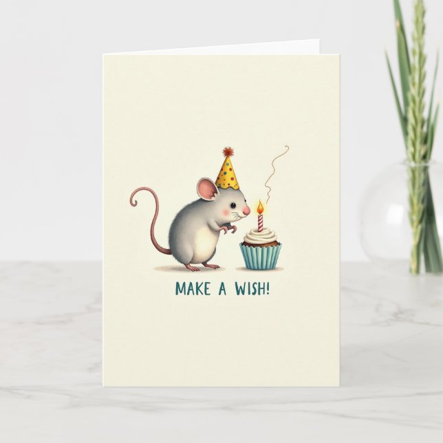 Mäuse-Geburtstagskarte Karte (Vorderseite)