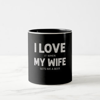 Mäuse, ich Liebe es, wenn meine Ehefrau mir einen  Zweifarbige Tasse