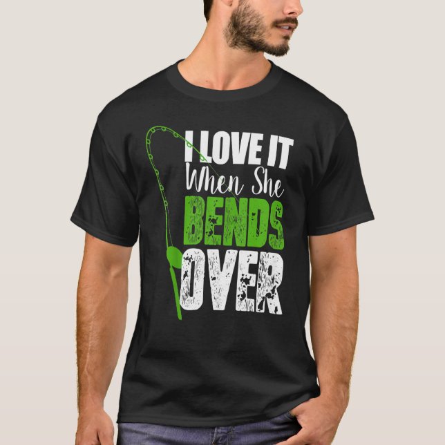 Mäuse ich Liebe es, wenn sie über die Funny Fishin T-Shirt (Vorderseite)