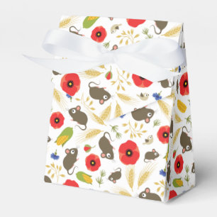 Mäuse in Körnerfeldern Geschenkschachtel