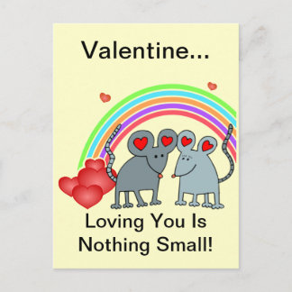 Mäuse in Liebe Valentine Feiertagspostkarte