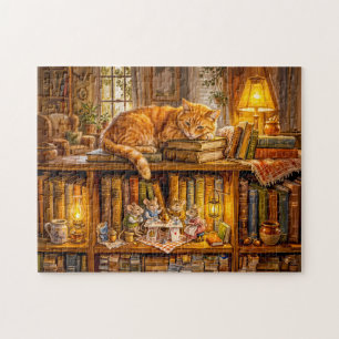 Mäuse-Kaffeetreff im Bücherregal