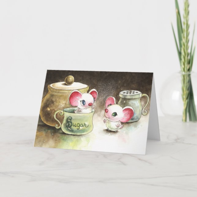 Mäuse mit Zucker Karte (Vorderseite)