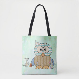 Mäuse nähen Eule Tasche