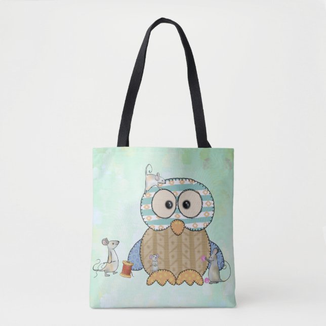 Mäuse nähen Eule Tasche (Vorderseite)
