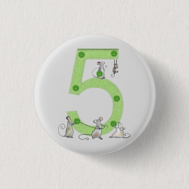 Mäuse nähen Fünf Button (Vorderseite)