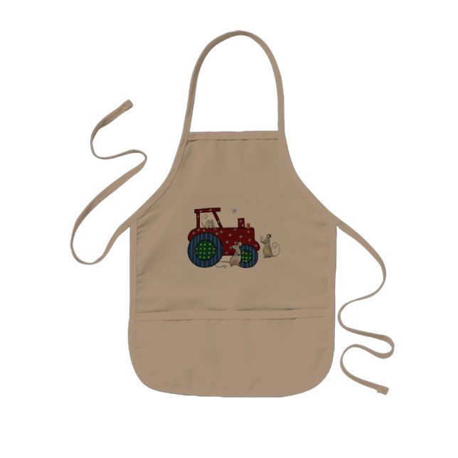Mäuse nähen trecker kinderschürze (Vorne)