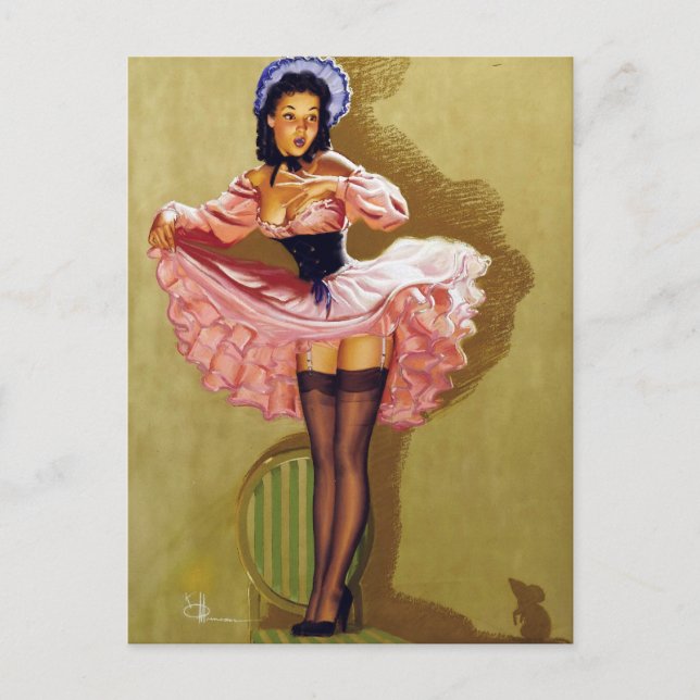 Mäuse-Pin-Up Postkarte (Vorderseite)