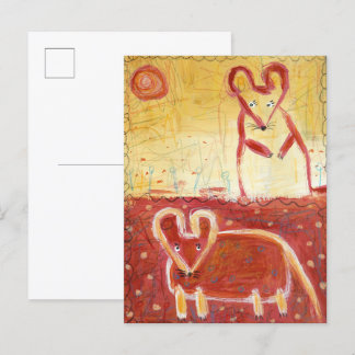 Mäuse Postkarte