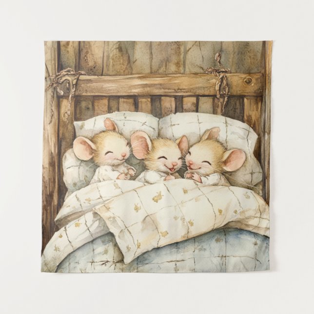 Mäuse-Tapestry Wandteppich (Vorderseite)