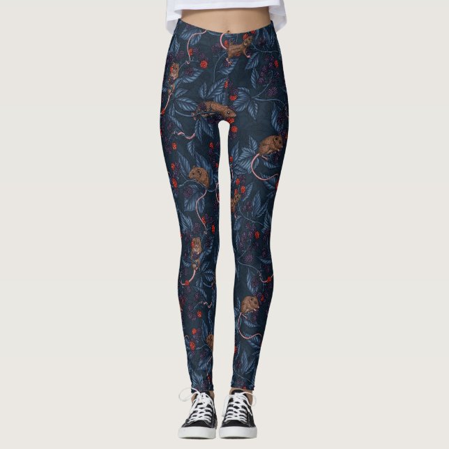 Mäuse und BlackBerry auf See Leggings (Vorderseite)