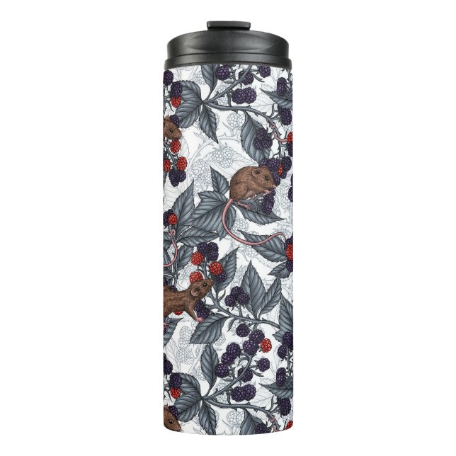 Mäuse und BlackBerry auf weiß Thermosbecher (Vorderseite)