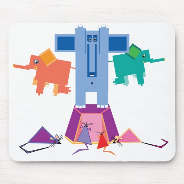 Mäuse und Elefanten Mousepad (Vorne)