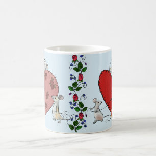 Mäuse und Herzen Kaffeetasse