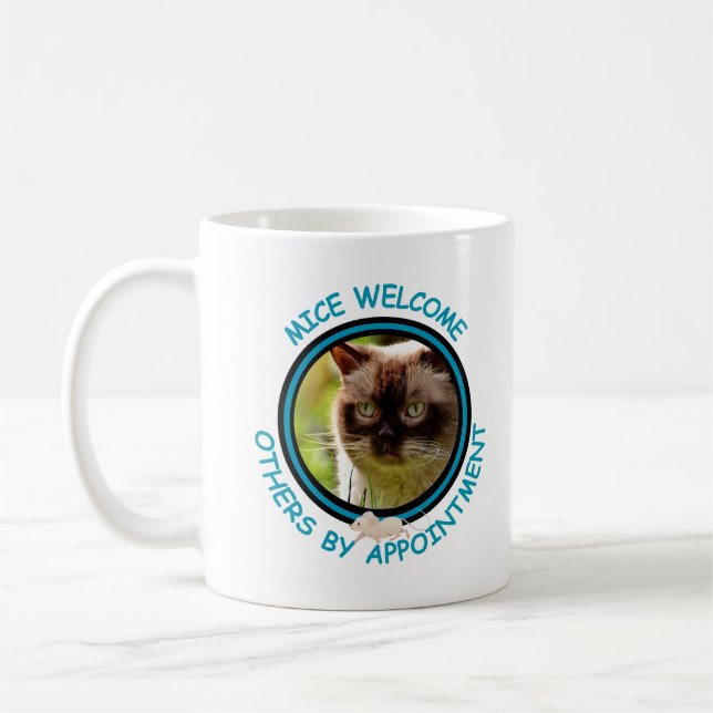 Mäuse willkommen Andere durch Ernennung Katz Perso Kaffeetasse (Links)