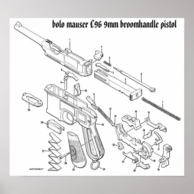 Mauser C96 9mm Broomhandle Poster (Vorne)