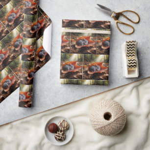 Mauseschlafen auf Ahornleder Geschenkpapier