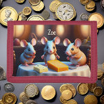 Mausfamilie am Esstisch - Trifold Geldbörse<br><div class="desc">Dieser Pocket Folder verfügt über eine niedliche Mausfamilie am Esstisch - viel Käse,  viel Spaß! Niedlicher Pocketordner für Kinder,  zurück zur Schulgeschenk und vieles mehr. Personalisierbar! Meine Idee entstand mit KI. Von AIbyMarion entworfen</div>