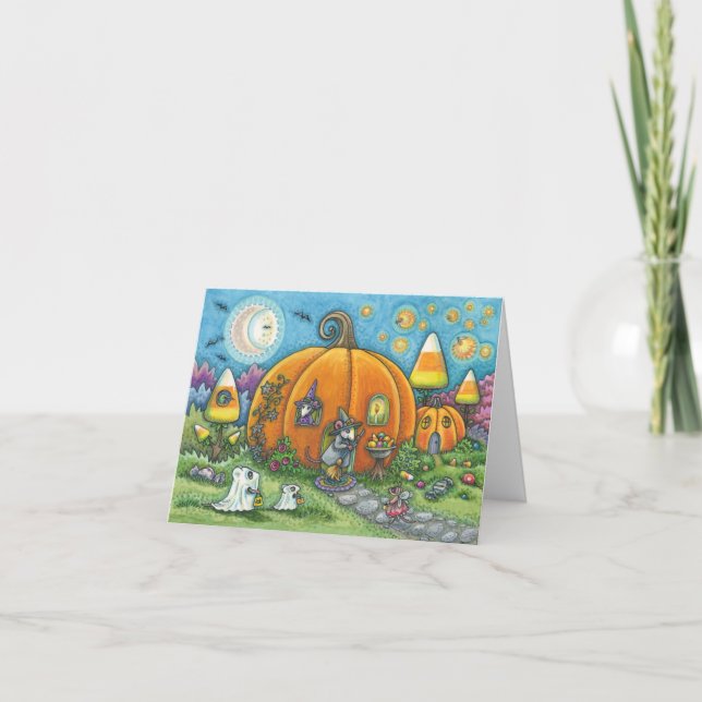 MAUSHAUS HALLOWEWEEN NOTE KARTE Leere (Vorderseite)