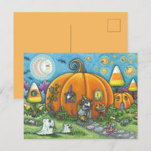 MAUSHAUS, KLEINE BILDER, TRICK ODER BEHANDLUNG HAL POSTKARTE