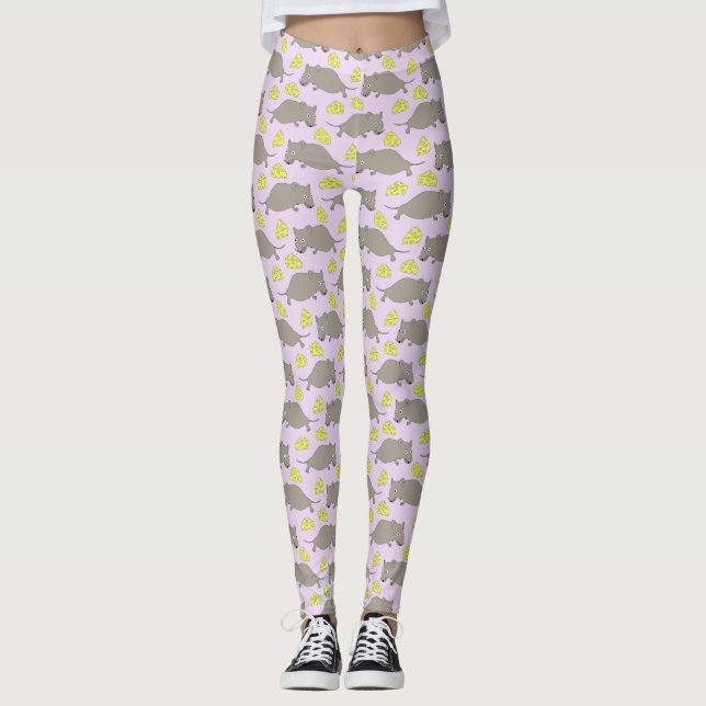 Mausmuster rosa leggings (Vorderseite)